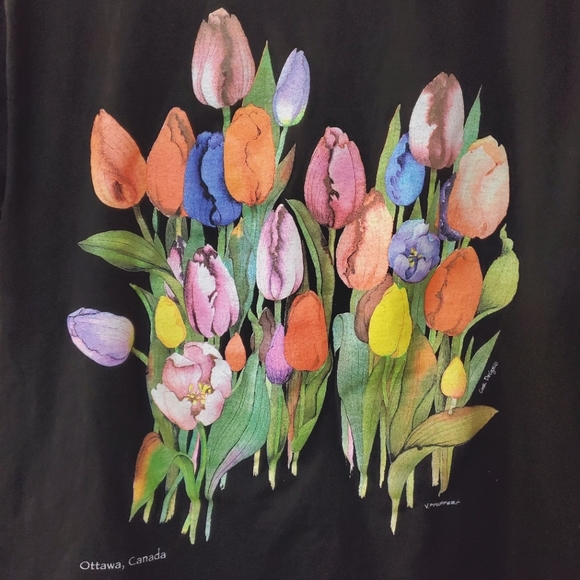 Vintage Single Stitch - Tulip Graphic print Tee - Men's M 🌷 - Picture 2 of 5